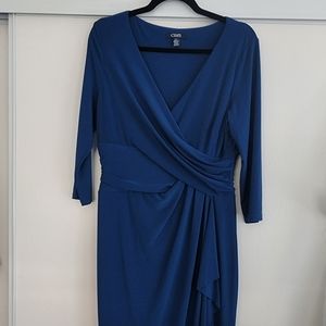 Chaps Teal Jersey Cocktail Dress